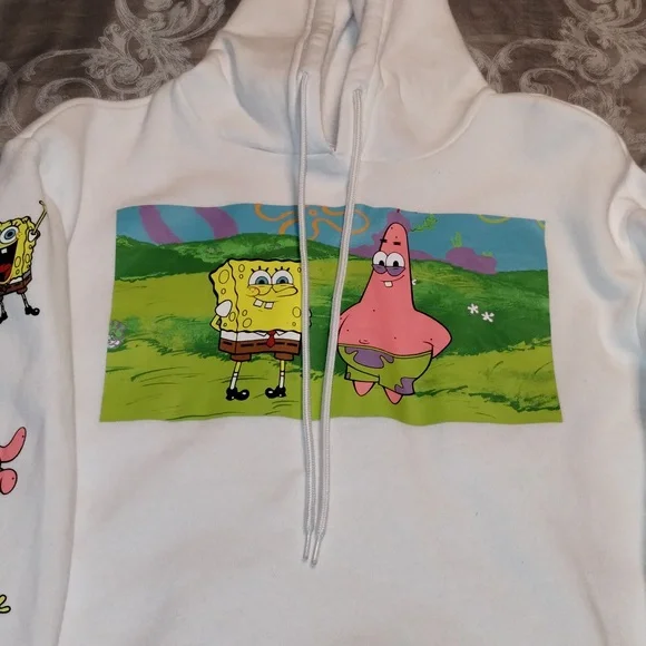 SpongeBob Pullover Hoodie by NICKELODEON - Sz Small (Exc Cond!! 🔥💯💯 - Picture 2 of 4